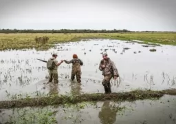Wading for duck hunting